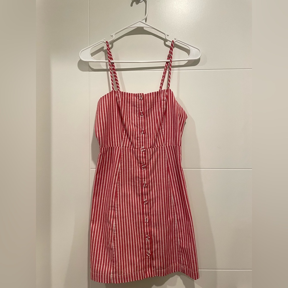 forever 21 red striped pinup sundress